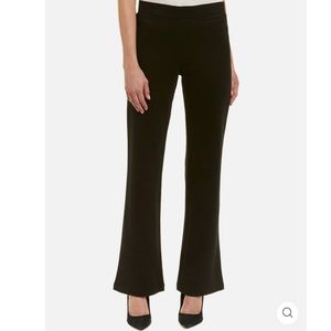 MATTY M | black subtly patterned pull-on stretch ponte boot cut dress pants